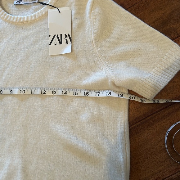 Zara 100% wool knit short sleeve sweater - Picture 5 of 8